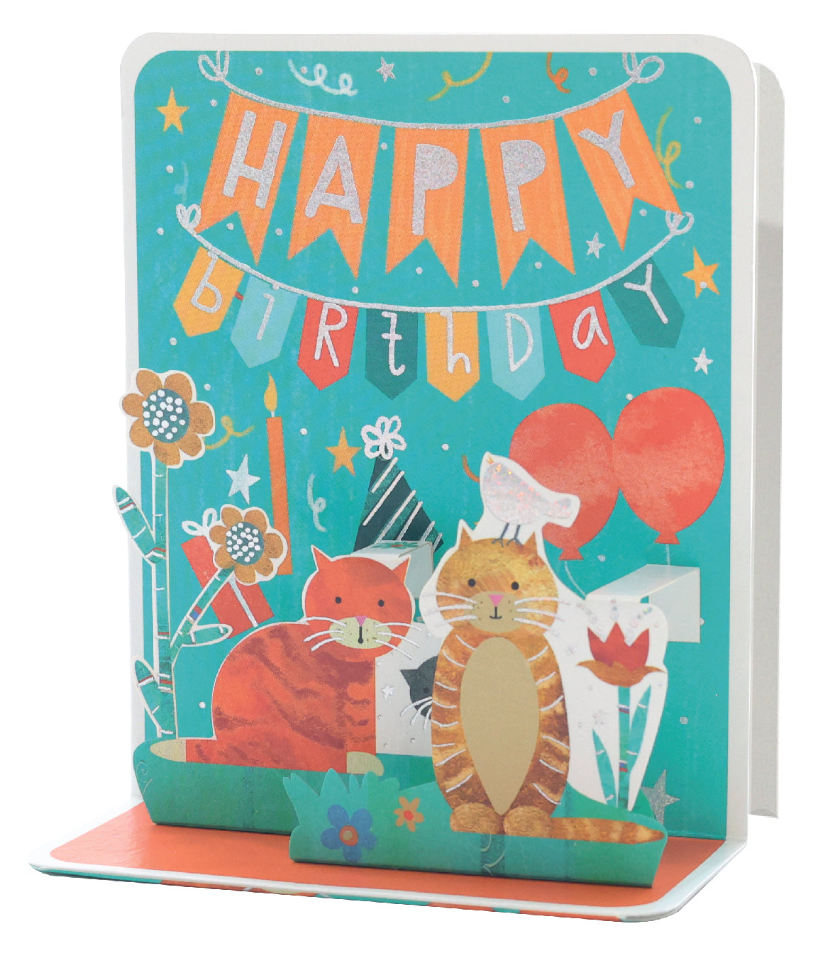 Birthday Cats Pop-up Small 3D Card