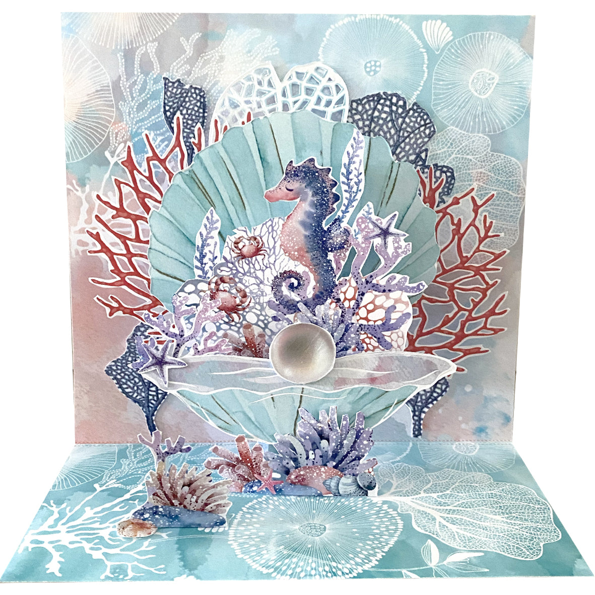 Seahorse Pop-up Large 3D Card