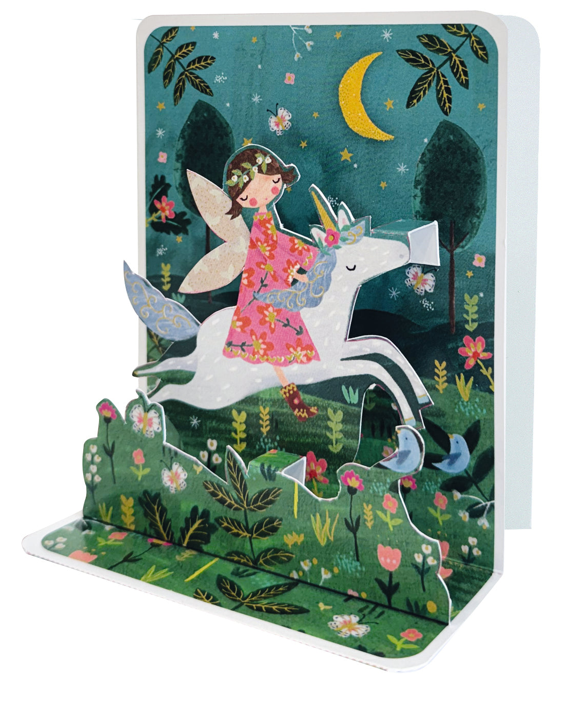 On The Unicorn's Back Small Pop Up Card