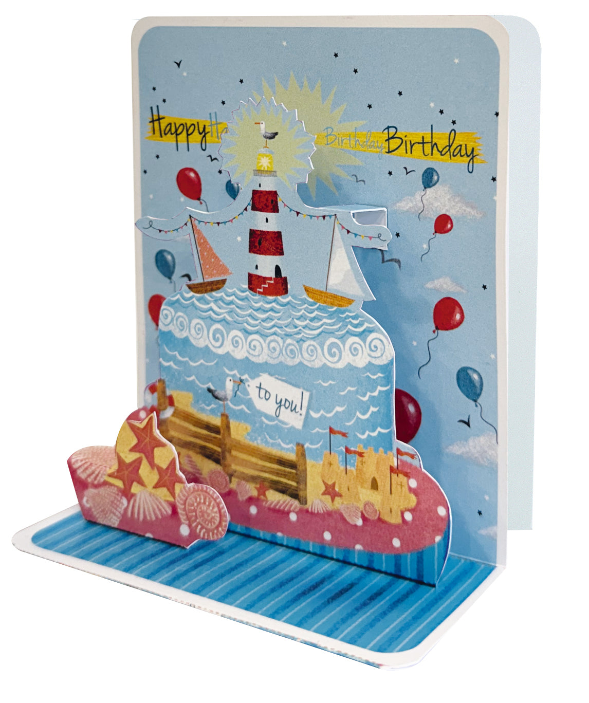 Marine Cake Small Pop Up Card