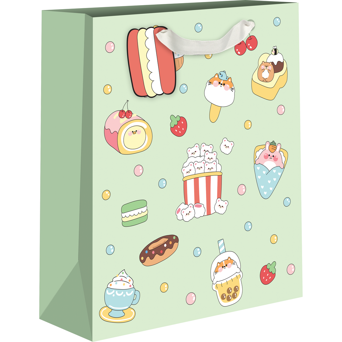 Medium AB PICTURA gift bags featuring cute food designs, perfect for packaging small presents or treats.