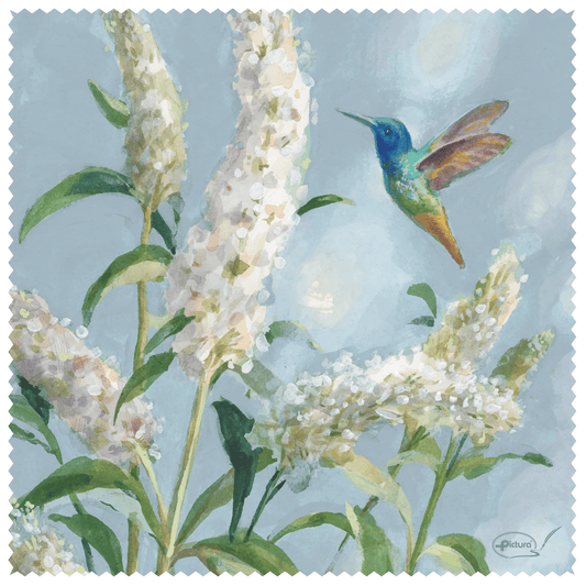 Pictura Little Hummingbird Smart Cloth showing colorful fabric with intricate patterns and texture.