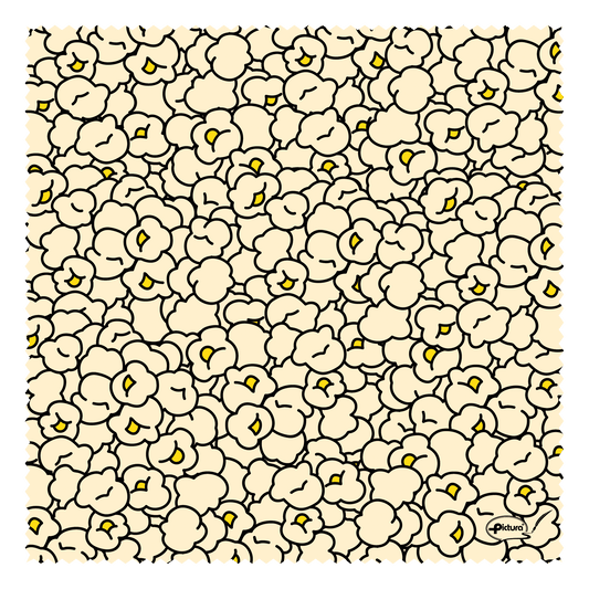 Pictura Popcorn Smart Cloth, a versatile cleaning cloth with a colorful popcorn design, shown folded on a white background.