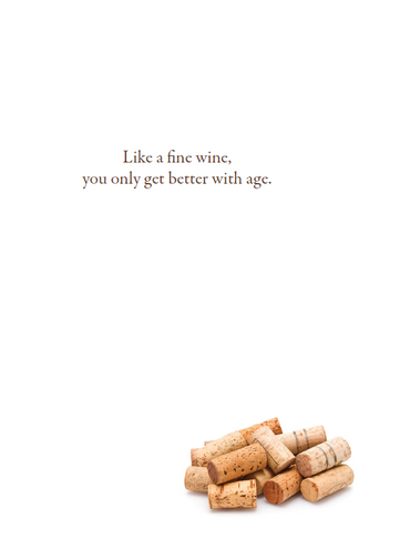 Wine Corks Birthday Card