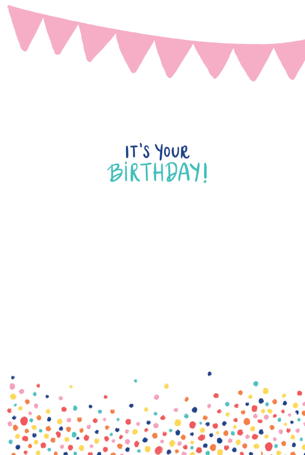 Sprinkle Cake Stand Birthday Card