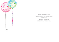 Dalmatian Balloons Birthday Card Granddaughter