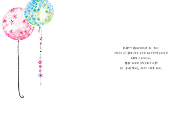 Dalmatian Balloons Birthday Card Granddaughter