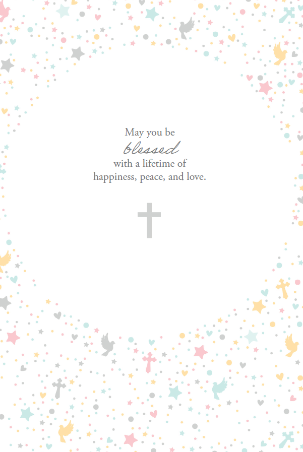 Tiny Cross Christening Card