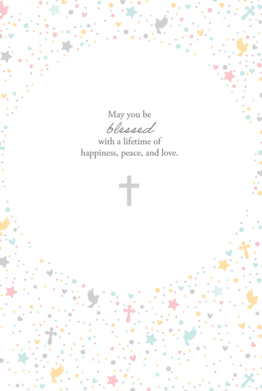 Tiny Cross Christening Card