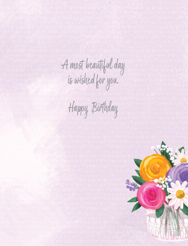 Glass Vase Birthday Card Mother In Law