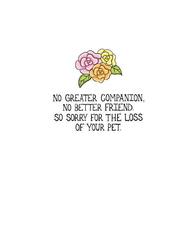 Rainbow Bridge Pets Sympathy Card Loss of Pet