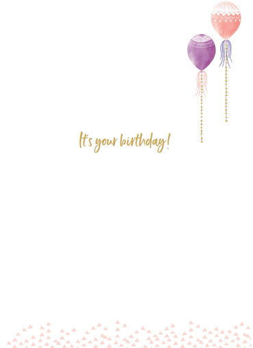 Pictura Let's Celebrate Balloons birthday card featuring colorful balloon illustrations on a festive greeting card.