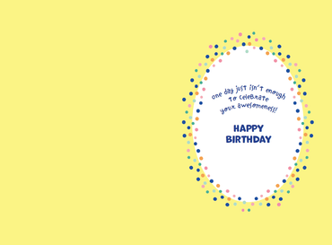 Colorful Party Puppy birthday card by Pictura featuring a playful puppy illustration for celebrating birthdays.