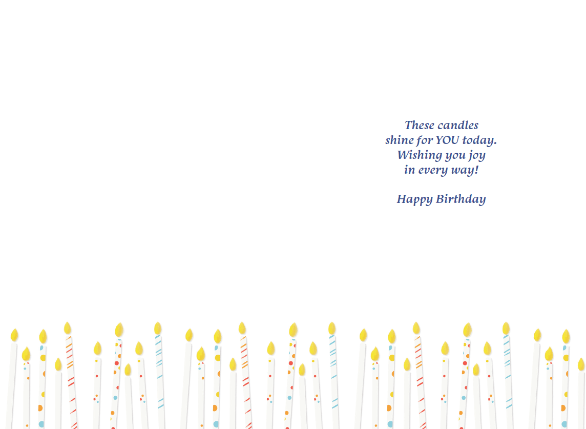 Pictura 80th birthday card featuring candles and celebratory design, perfect for special milestone greetings.