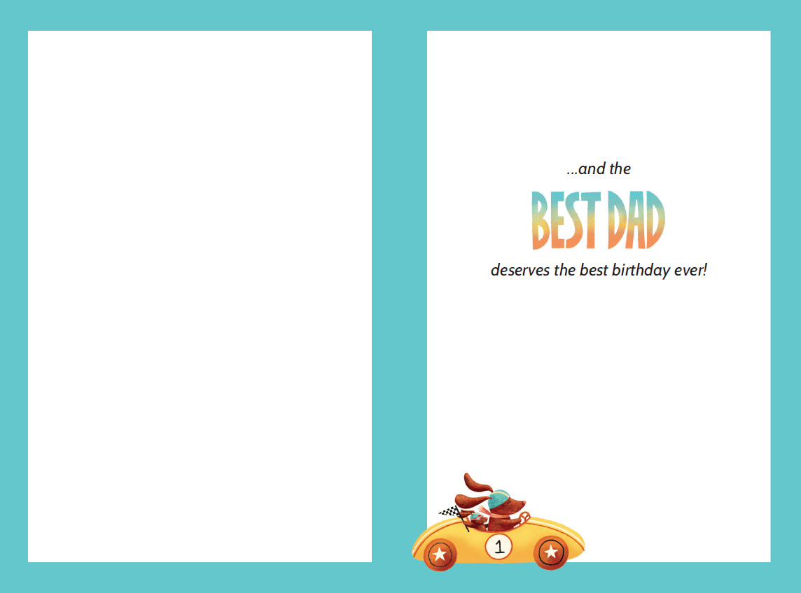 Doggone Best Birthday Card for Father by Pictura, featuring playful dog illustrations and festive design for celebrating dads.
