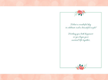 Pictura Best Wishes Wedding Card featuring elegant floral design, ideal for celebrating marriages and special occasions.