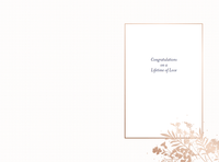 Pictura ornate frame wedding card with elegant floral design and intricate gold accents, ideal for special occasions and wedding invitations.