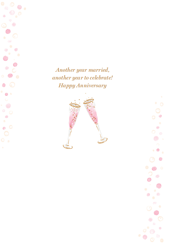 Pictura Cheers To You Anniversary Card featuring elegant design, perfect for celebrating special occasions and anniversaries.