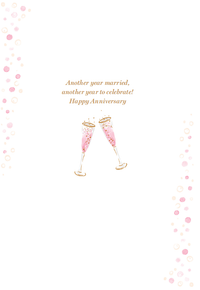 Pictura Cheers To You Anniversary Card featuring elegant design, perfect for celebrating special occasions and anniversaries.