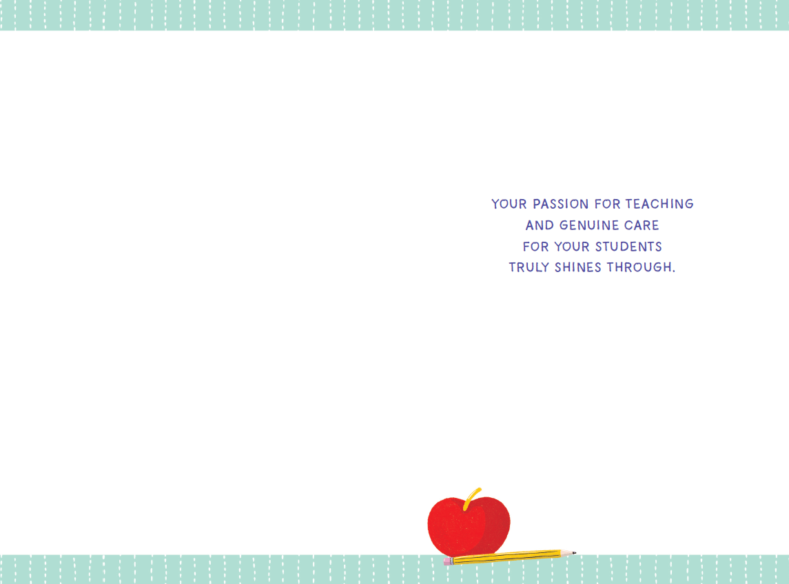 Pictura Best Teacher Thank You card from the Everyday Cards collection, featuring a heartfelt message and decorative design.