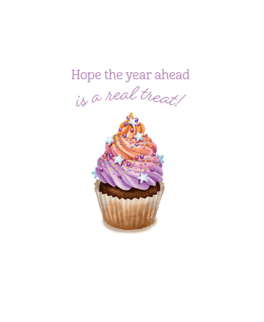 Frosted cupcake birthday card from Cardmore, featuring colorful cupcake illustration on a festive greeting card for special occasions.