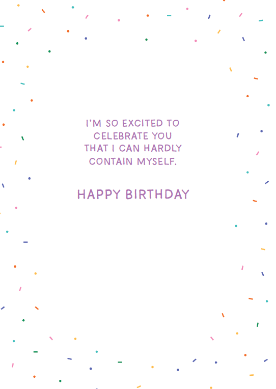 Pictura Cake Monster birthday card featuring colorful cartoon monster design for celebrating birthdays and special occasions.