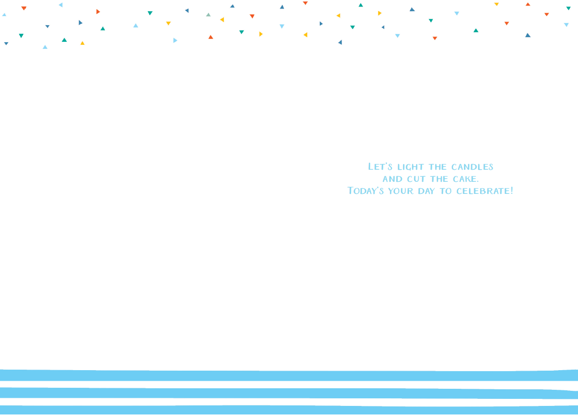 Pictura birthday card featuring a wood element design with a festive birthday cake illustration, perfect for celebrating birthdays.