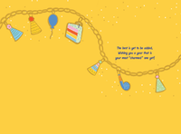 Festive Charms birthday card by Cardmore featuring colorful birthday-themed illustrations on an everyday card.