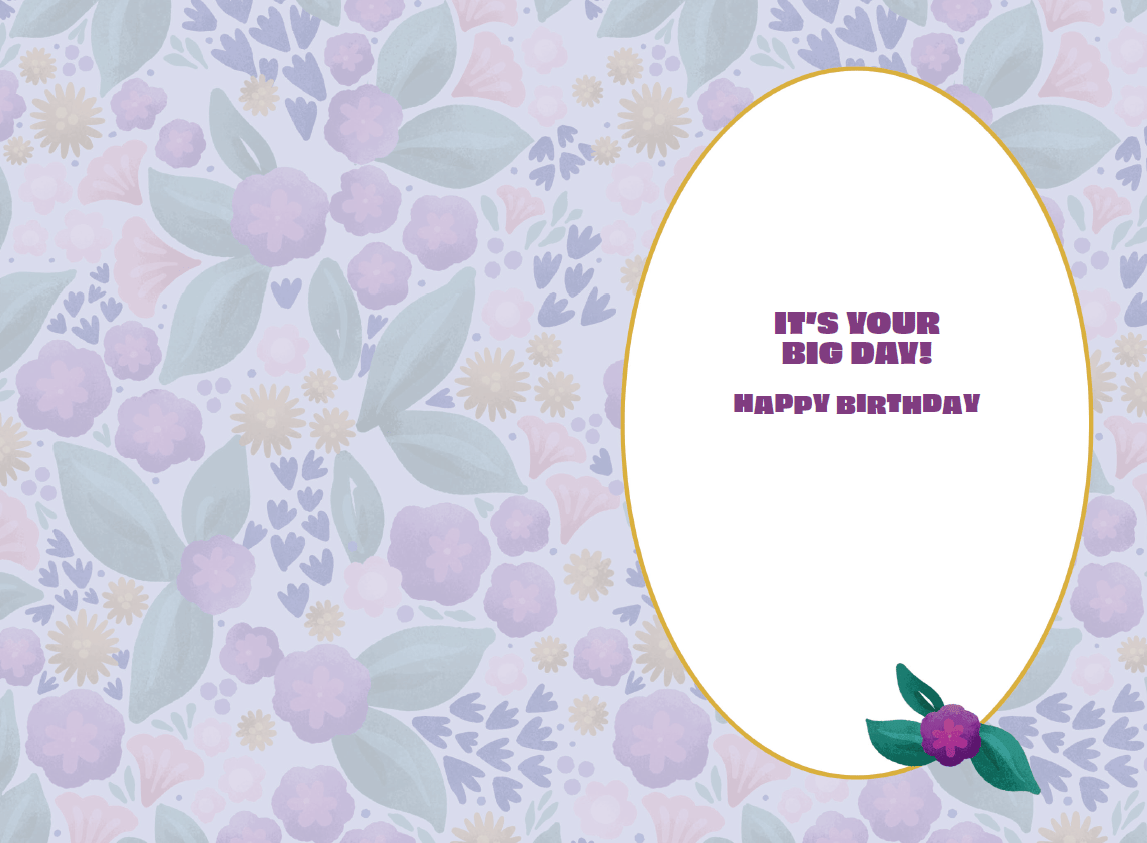 Bright floral birthday card from Cardmore's Everyday Cards collection featuring colorful flower illustrations.