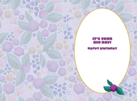 Bright floral birthday card from Cardmore's Everyday Cards collection featuring colorful flower illustrations.