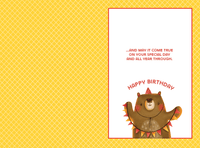 Colorful birthday bear greeting card from Cardmore, featuring cheerful bear illustrations on an everyday card.