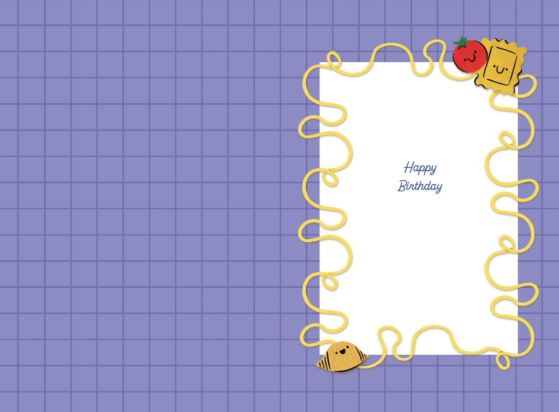Endless Pastabilities birthday card by Cardmore featuring colorful pasta shapes and playful typography for everyday celebrations.