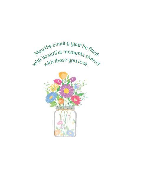 Cardmore floral jar birthday card featuring a wooden element with colorful flowers, perfect for celebrating special occasions.