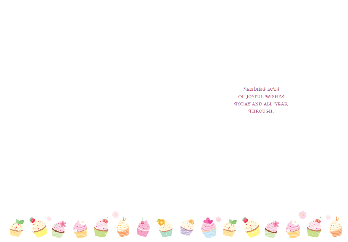 Wooden cupcake tier birthday card by Cardmore, featuring a decorative cupcake design for celebration occasions.