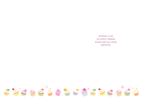 Wooden cupcake tier birthday card by Cardmore, featuring a decorative cupcake design for celebration occasions.