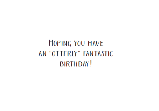 Pictura Otter Birthday Card Lenticular featuring an animated otter celebrating a birthday, perfect for everyday greeting cards.