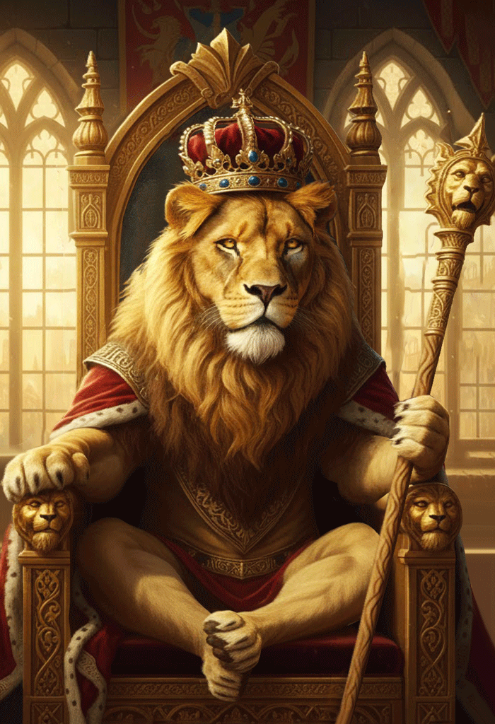 Pictura Lion birthday card with lenticular design, featuring a colorful lion illustration on an everyday greeting card.