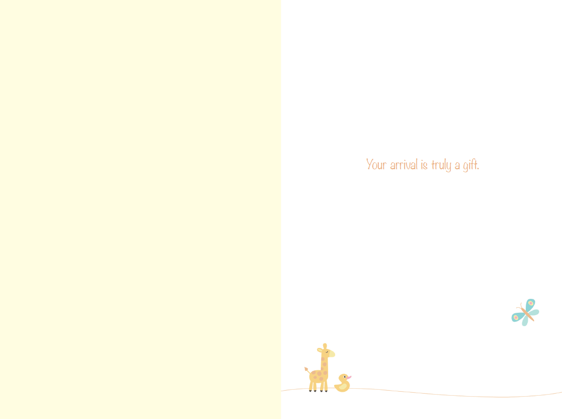 Wood Element Baby Card from Cardmore featuring natural wood design, perfect for everyday greeting cards for new babies.