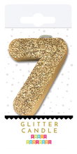 Gold Glitter Number Candle Party Partners