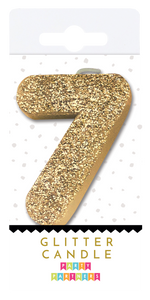 Gold Glitter Number Candle Party Partners