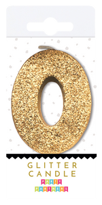 Gold Glitter Number Candle Party Partners