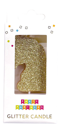 Gold Glitter Number Candle