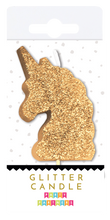Gold Glitter Number Candle Party Partners
