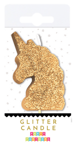 Gold Glitter Number Candle Party Partners