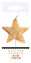 Gold Glitter Number Candle Party Partners