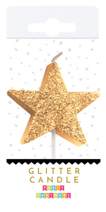 Gold Glitter Number Candle Party Partners