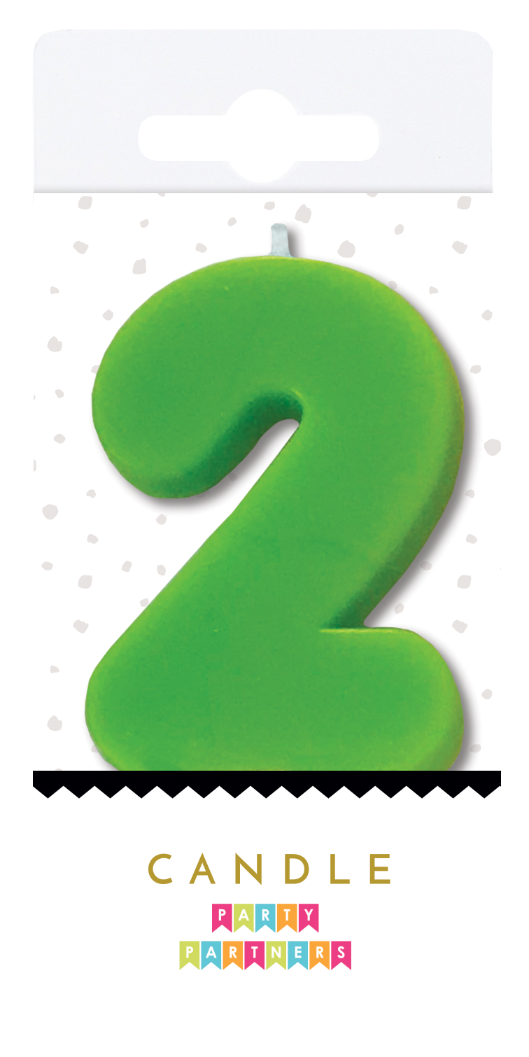 Neon Number Candle