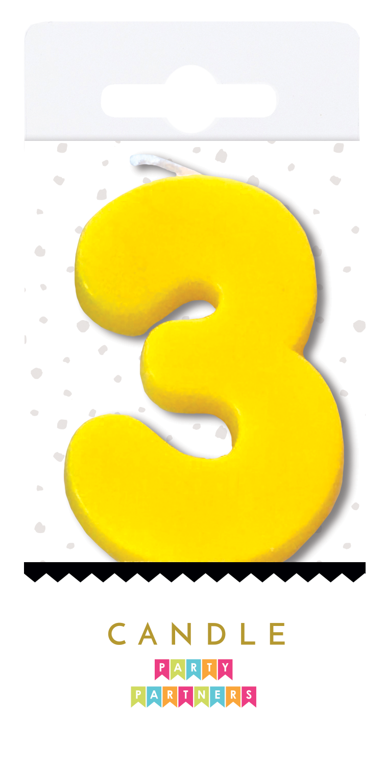 Neon Number Candle