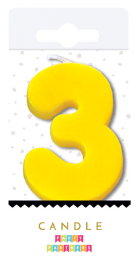 Neon Number Candle