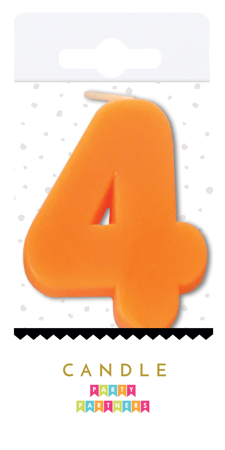Neon Number Candle